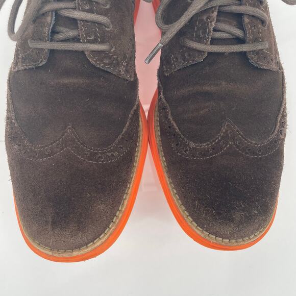 Cole Haan Men’s Lunar Grand Wingtip Oxford Sneakers Sz. 7.5 M Brown Suede - Picture 3 of 10